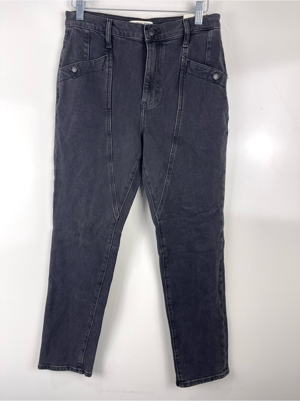 NWT Free People We The Free Beacon Jeans Women’s 28 Black Mid Rise Slim Crop